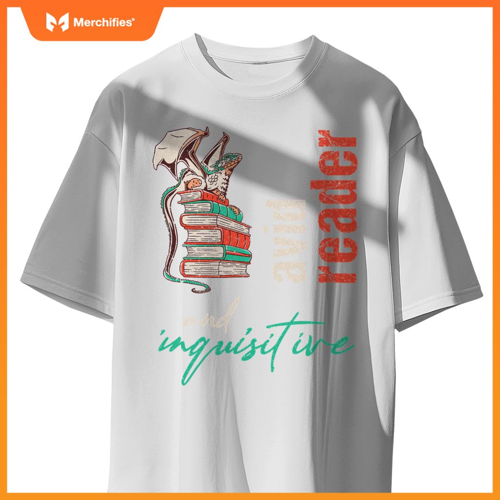 Dragon on books avid reader and inquisitive  teacher