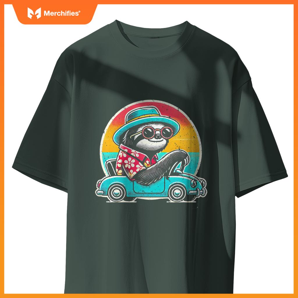 Driving Licence Sloth Car Driving T-Shirt