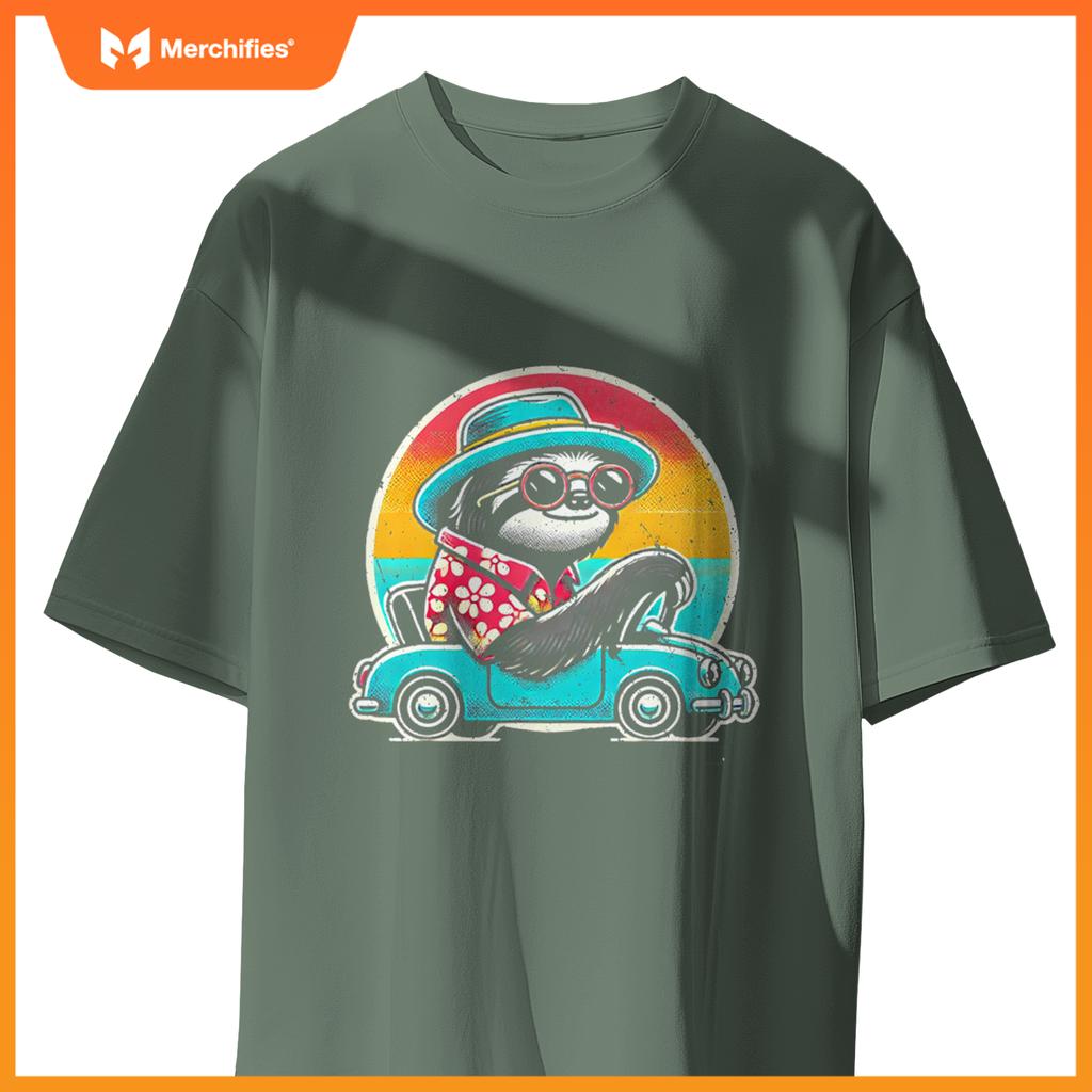 Driving Licence Sloth Car Driving T-Shirt