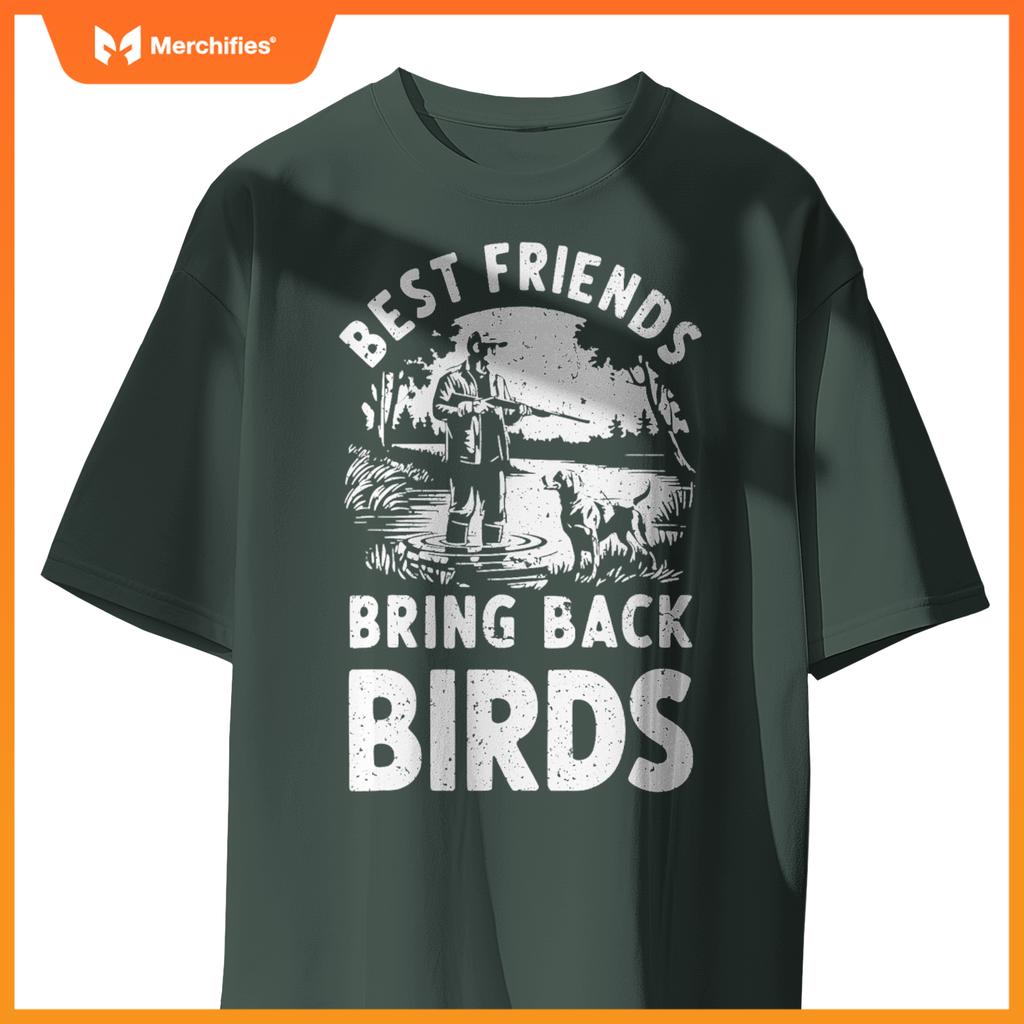 Duck Hunting Dog  Mens Mallard Hunter Waterfowl Patriot T-Shirt