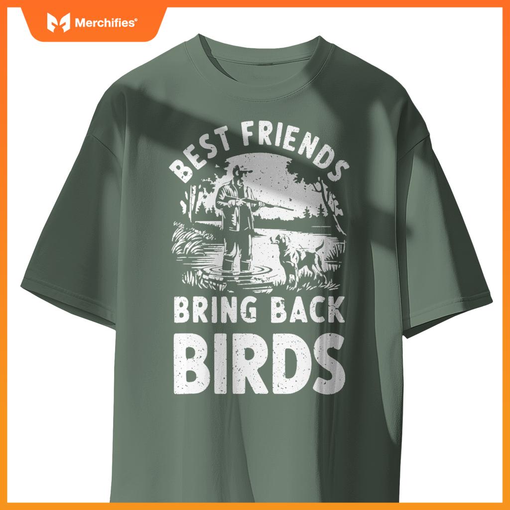 Duck Hunting Dog  Mens Mallard Hunter Waterfowl Patriot T-Shirt