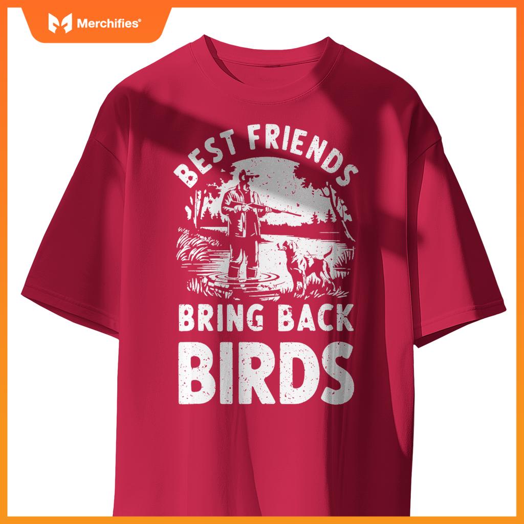Duck Hunting Dog  Mens Mallard Hunter Waterfowl Patriot T-Shirt