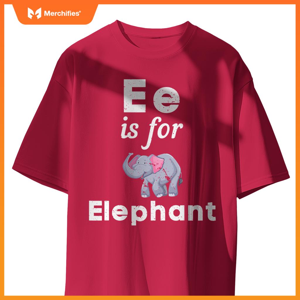 E is  elephant pre-school kindergarten teacher student