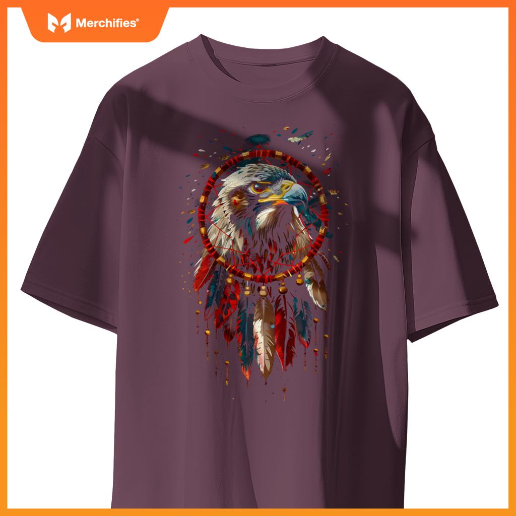 Eagle dreamcatcher native american indian fears arts t-shirt