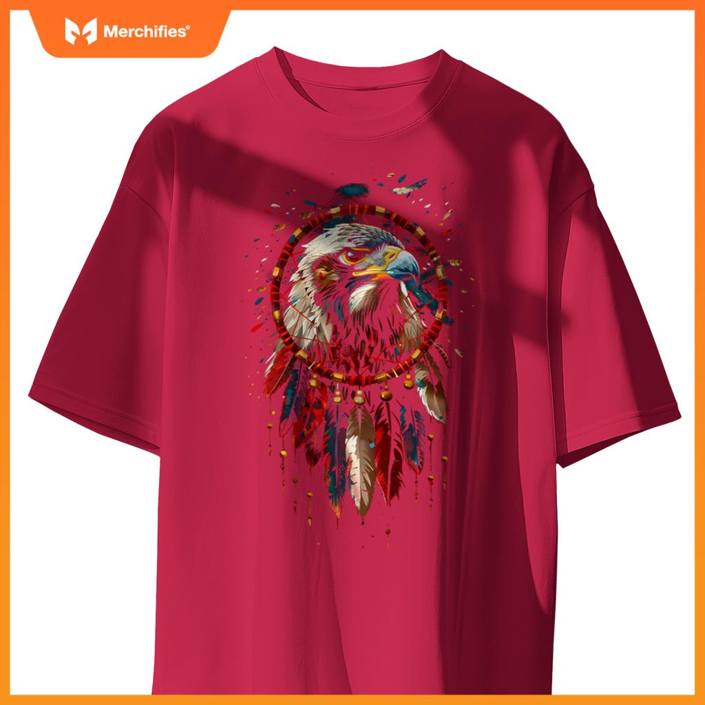Eagle dreamcatcher native american indian fears arts t-shirt