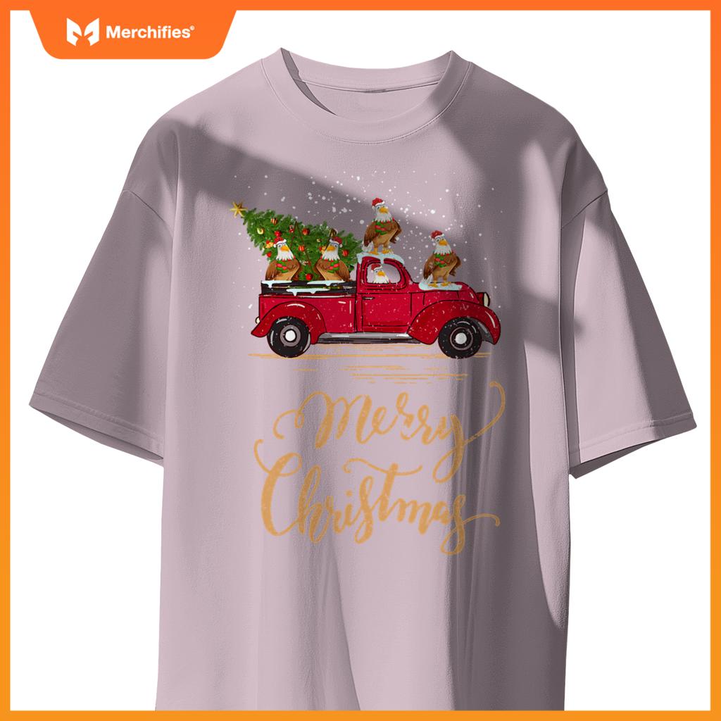 Eagle Drive Christmas Tree Truck Eagle Bird Christmas T-Shirt