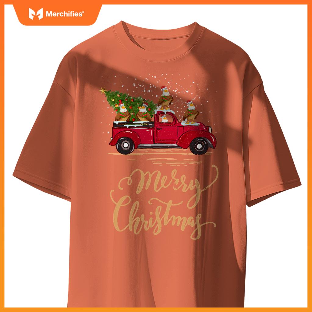 Eagle Drive Christmas Tree Truck Eagle Bird Christmas T-Shirt