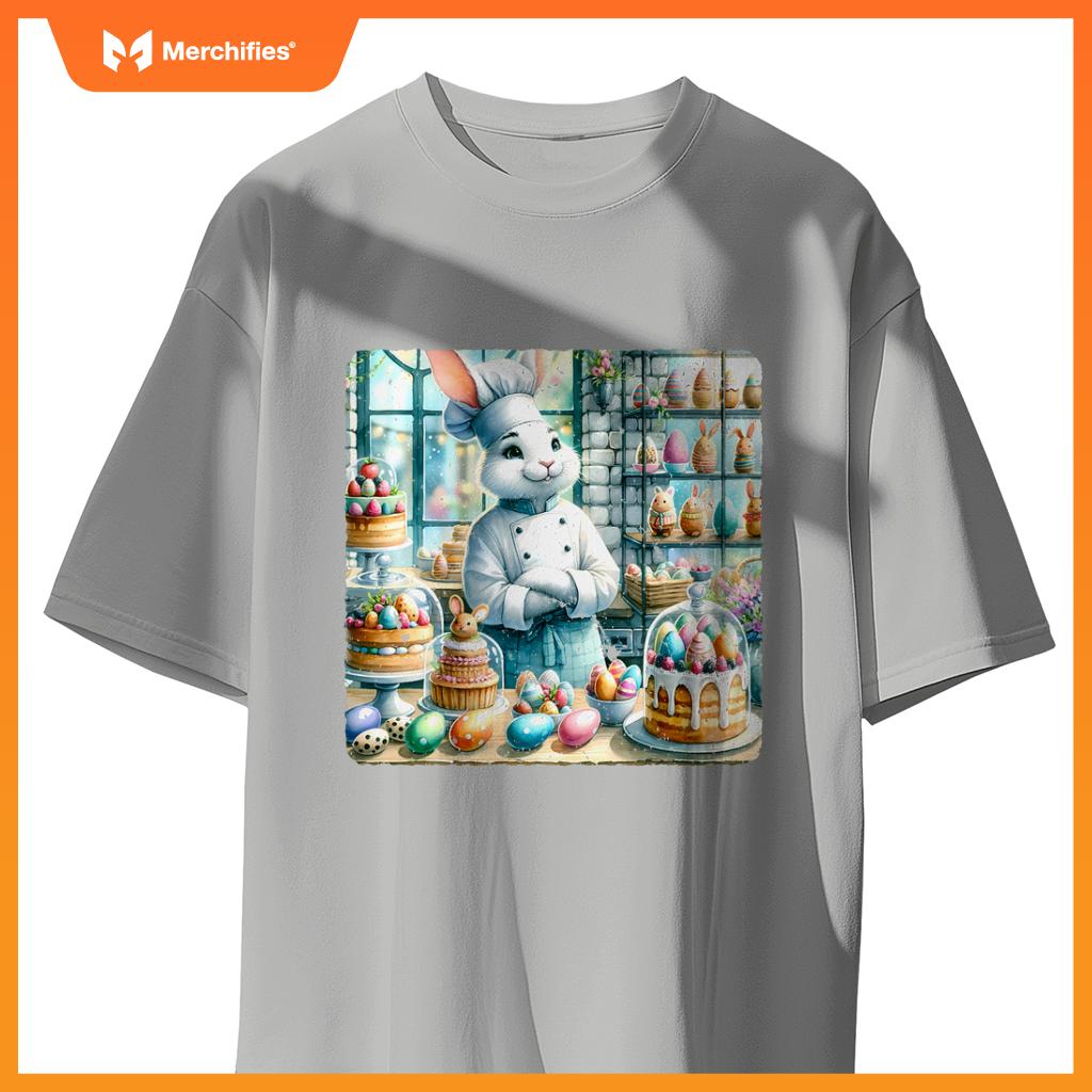 Easter Rabbit Chef In Festive Pastry Bakery Festive Treats T-Shirt
