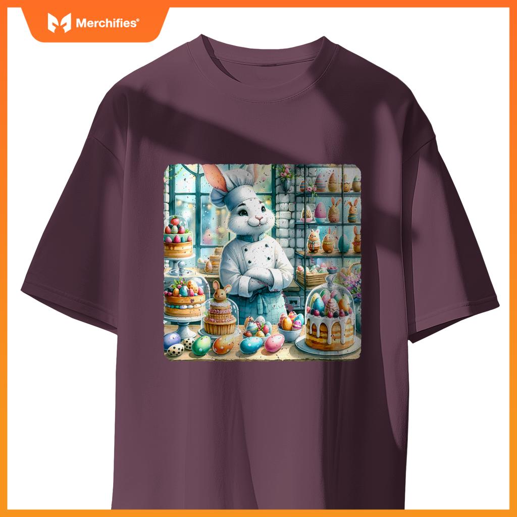 Easter Rabbit Chef In Festive Pastry Bakery Festive Treats T-Shirt