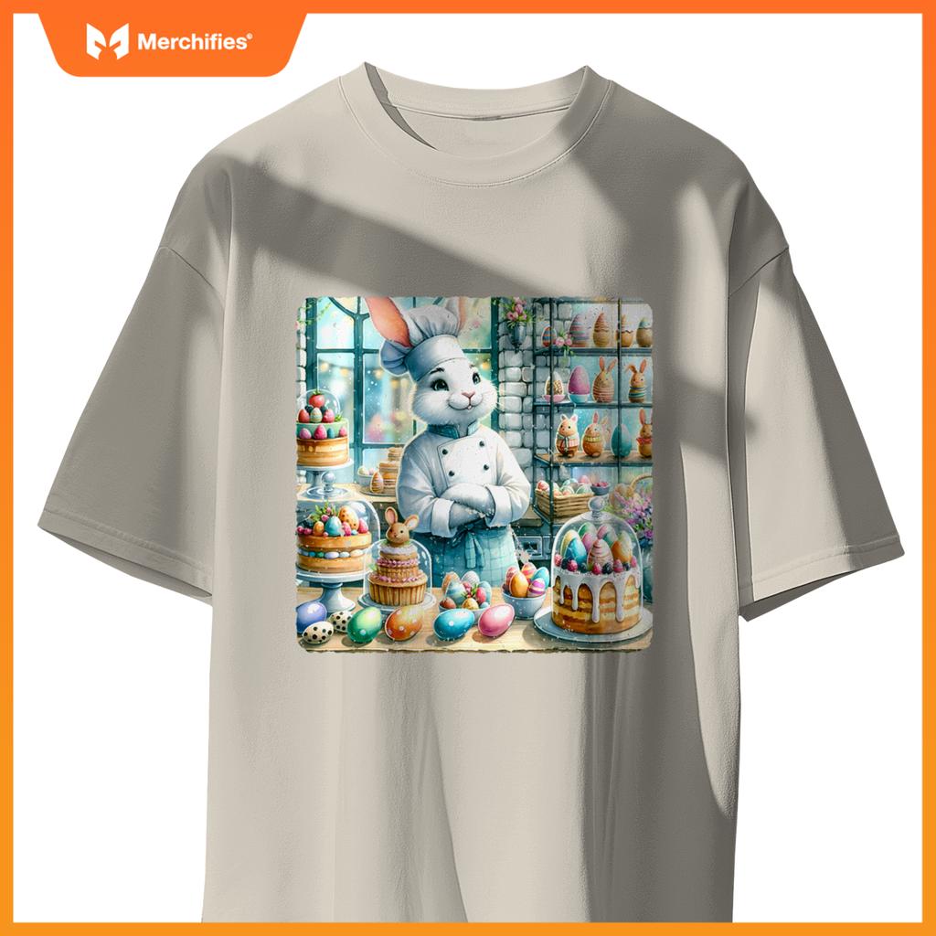 Easter Rabbit Chef In Festive Pastry Bakery Festive Treats T-Shirt