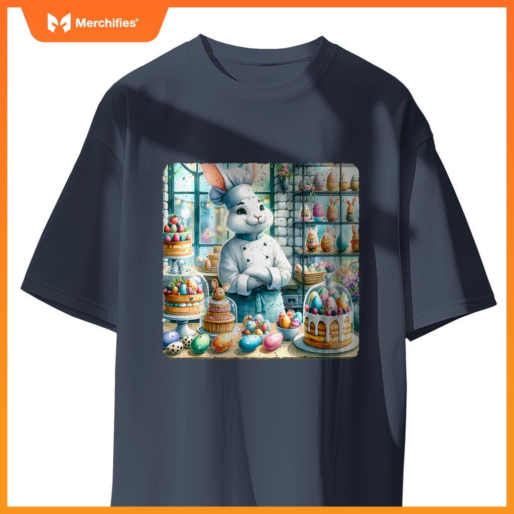 Easter Rabbit Chef In Festive Pastry Bakery Festive Treats T-Shirt