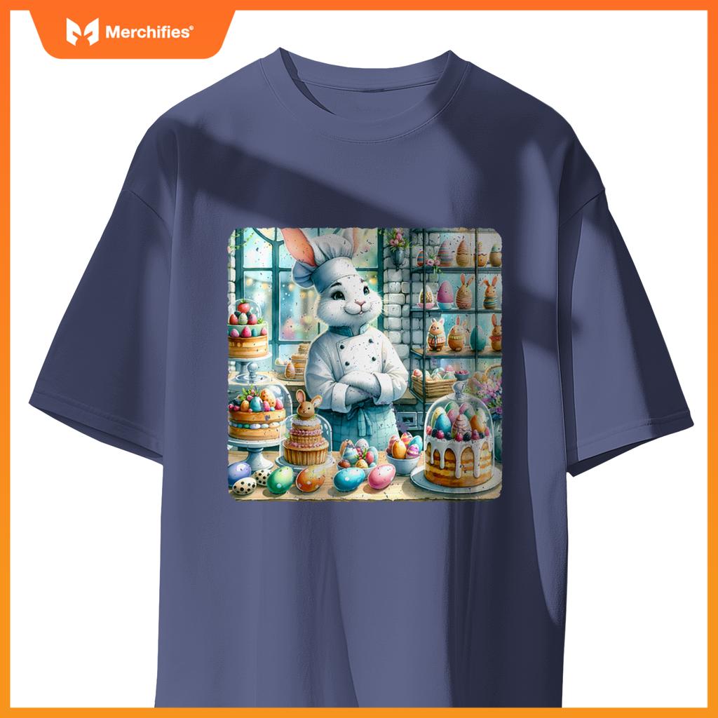 Easter Rabbit Chef In Festive Pastry Bakery Festive Treats T-Shirt