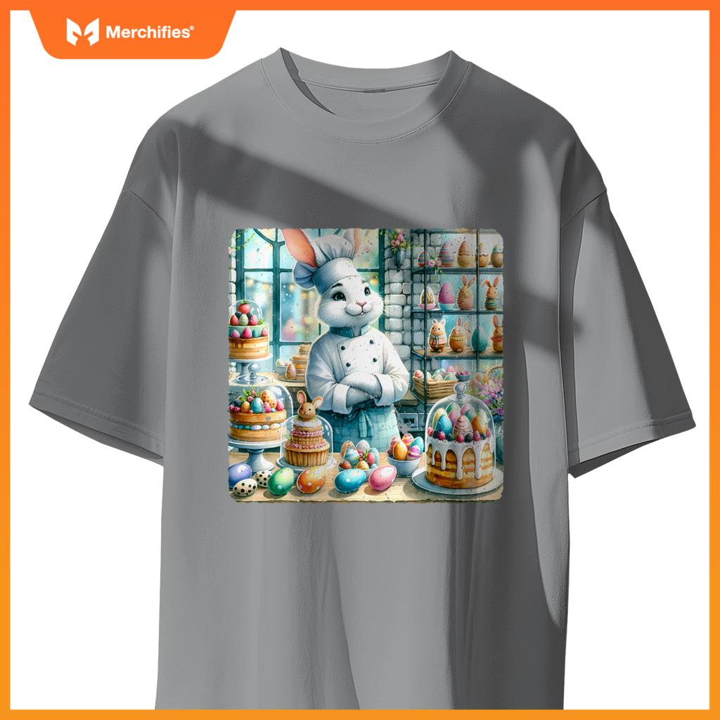 Easter Rabbit Chef In Festive Pastry Bakery Festive Treats T-Shirt