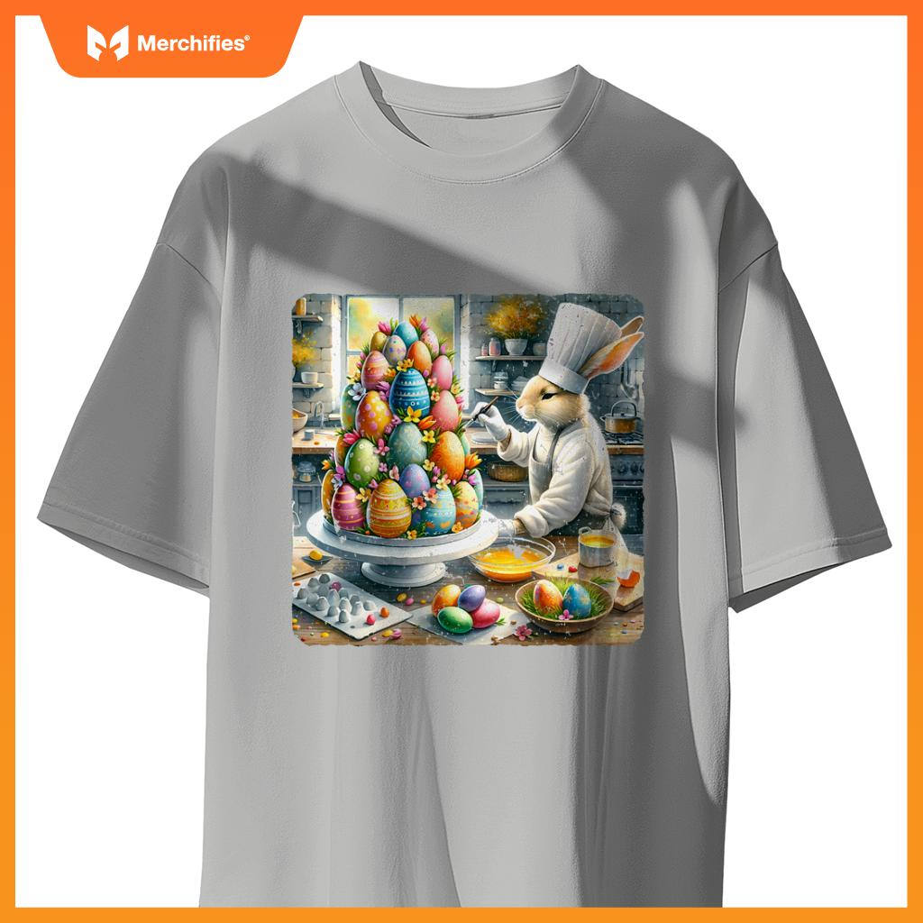 Easter Rabbit Pastry Chef Decorates Cake Kitchen T-Shirt