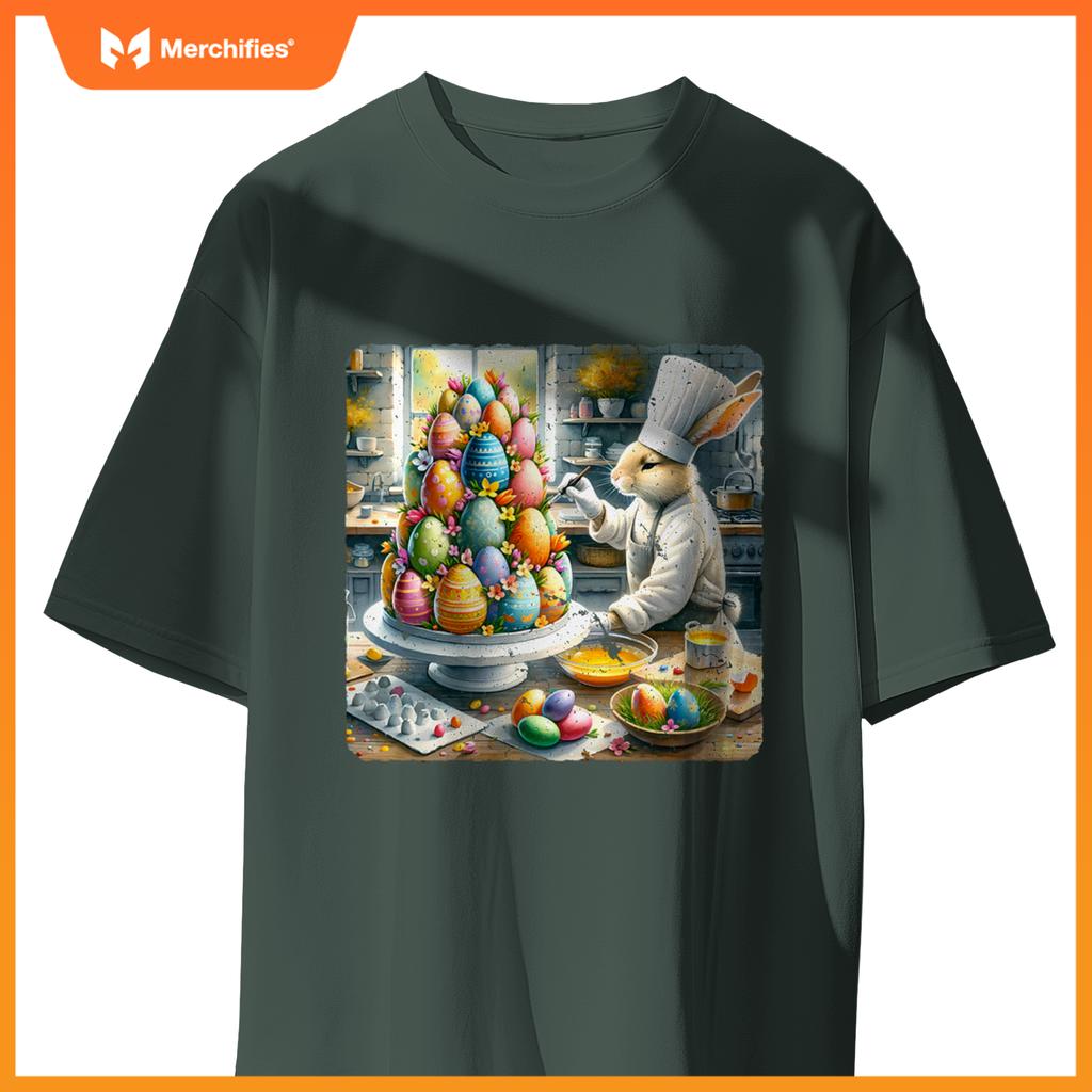 Easter Rabbit Pastry Chef Decorates Cake Kitchen T-Shirt