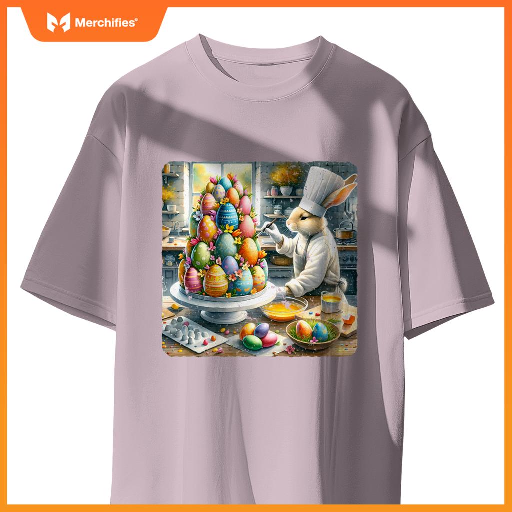 Easter Rabbit Pastry Chef Decorates Cake Kitchen T-Shirt
