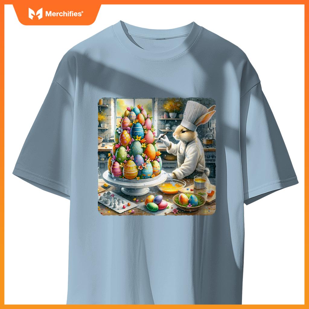 Easter Rabbit Pastry Chef Decorates Cake Kitchen T-Shirt