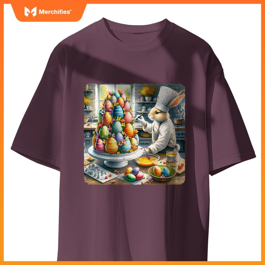 Easter Rabbit Pastry Chef Decorates Cake Kitchen T-Shirt