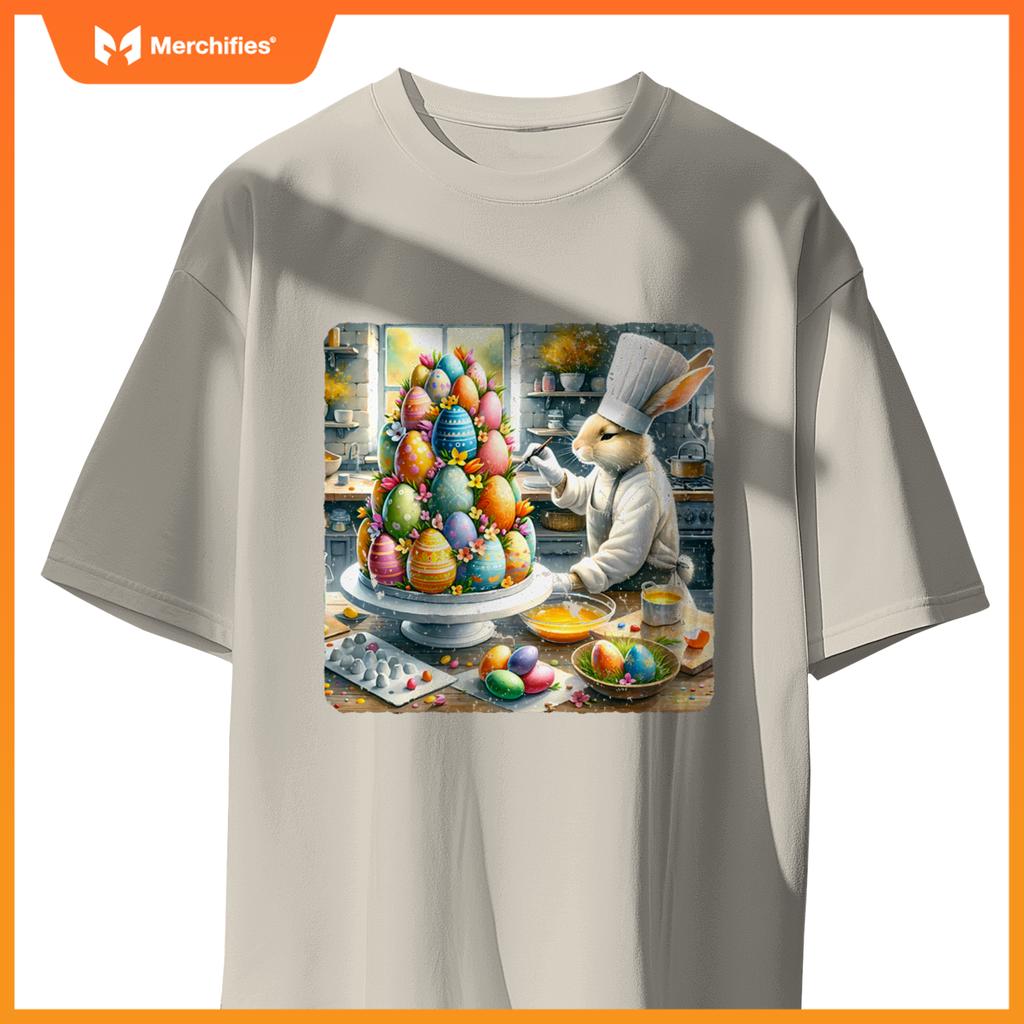 Easter Rabbit Pastry Chef Decorates Cake Kitchen T-Shirt