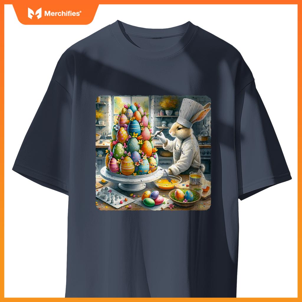 Easter Rabbit Pastry Chef Decorates Cake Kitchen T-Shirt