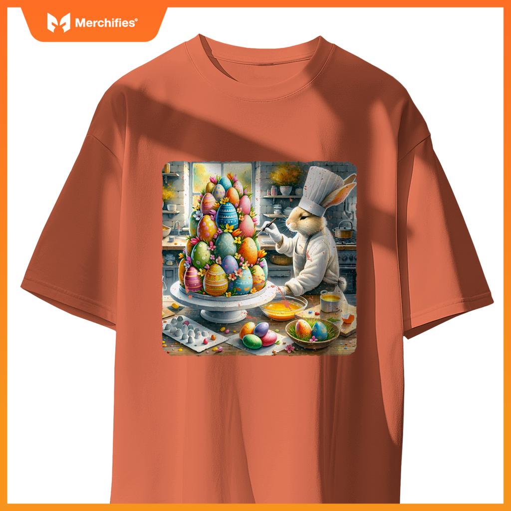 Easter Rabbit Pastry Chef Decorates Cake Kitchen T-Shirt