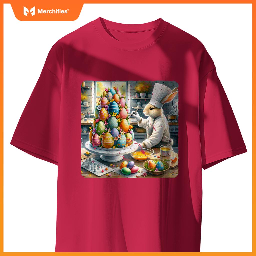 Easter Rabbit Pastry Chef Decorates Cake Kitchen T-Shirt