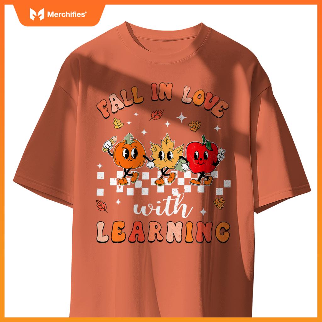 Fall in love with learning autumn pumpkin teacher
