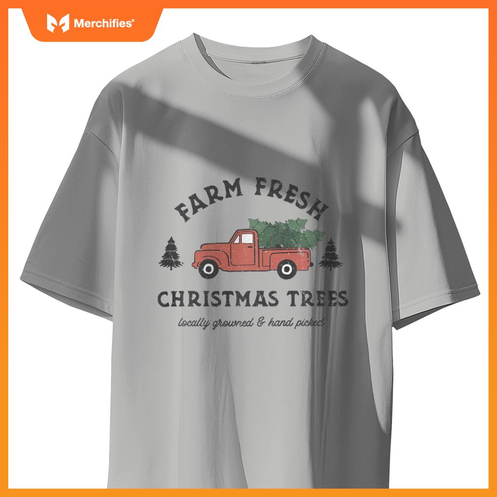 Farm Fresh Christmas Trees Red Truck Women Sweat T-Shirt