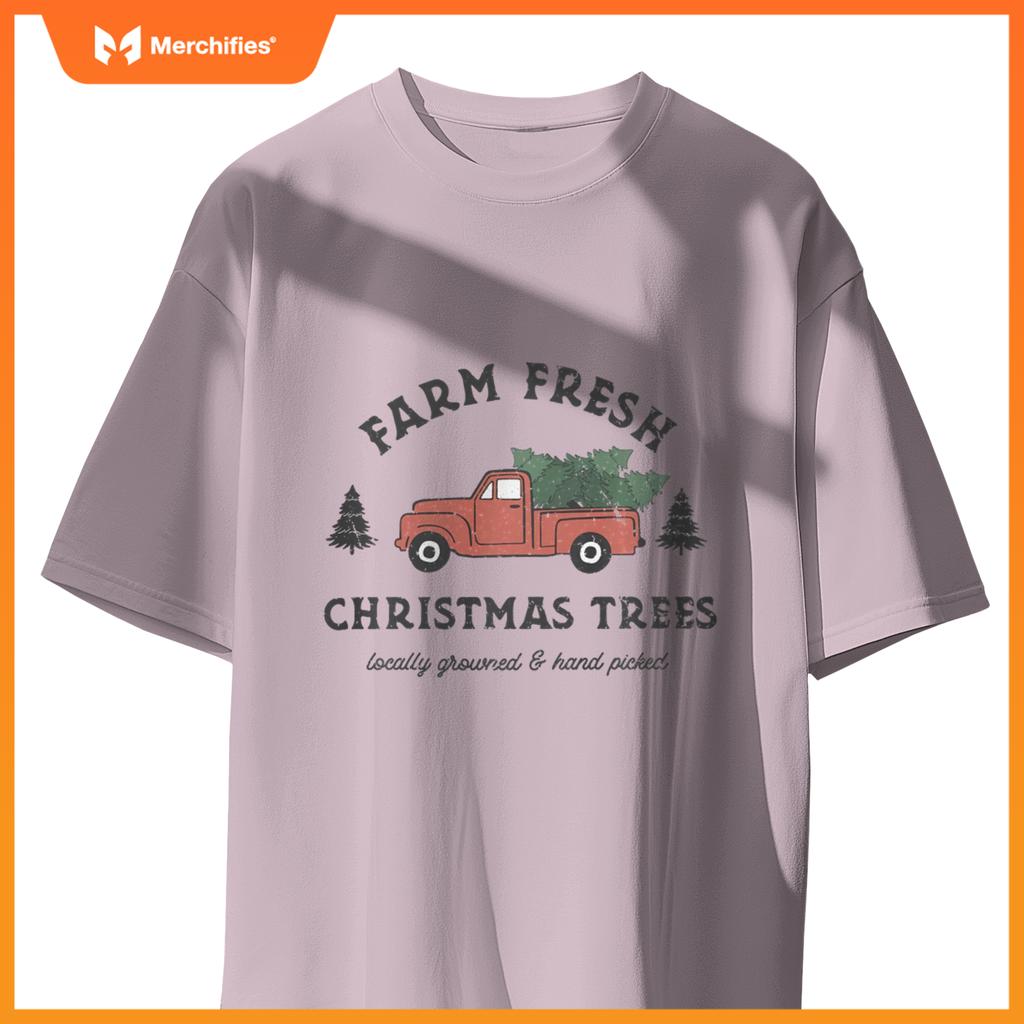 Farm Fresh Christmas Trees Red Truck Women Sweat T-Shirt