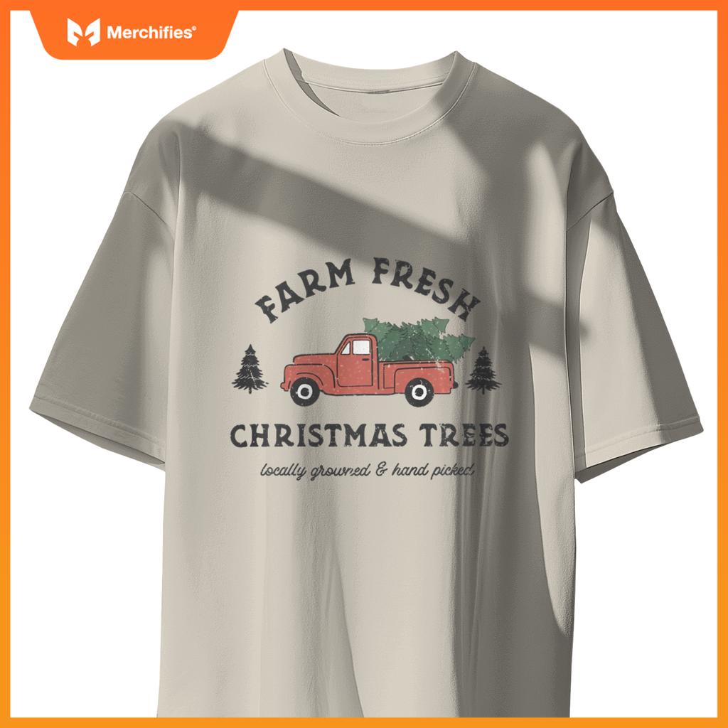 Farm Fresh Christmas Trees Red Truck Women Sweat T-Shirt