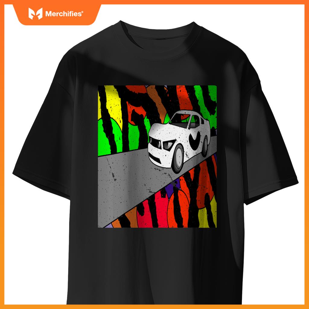 Fast Car On Tiger Print 001 T-Shirt