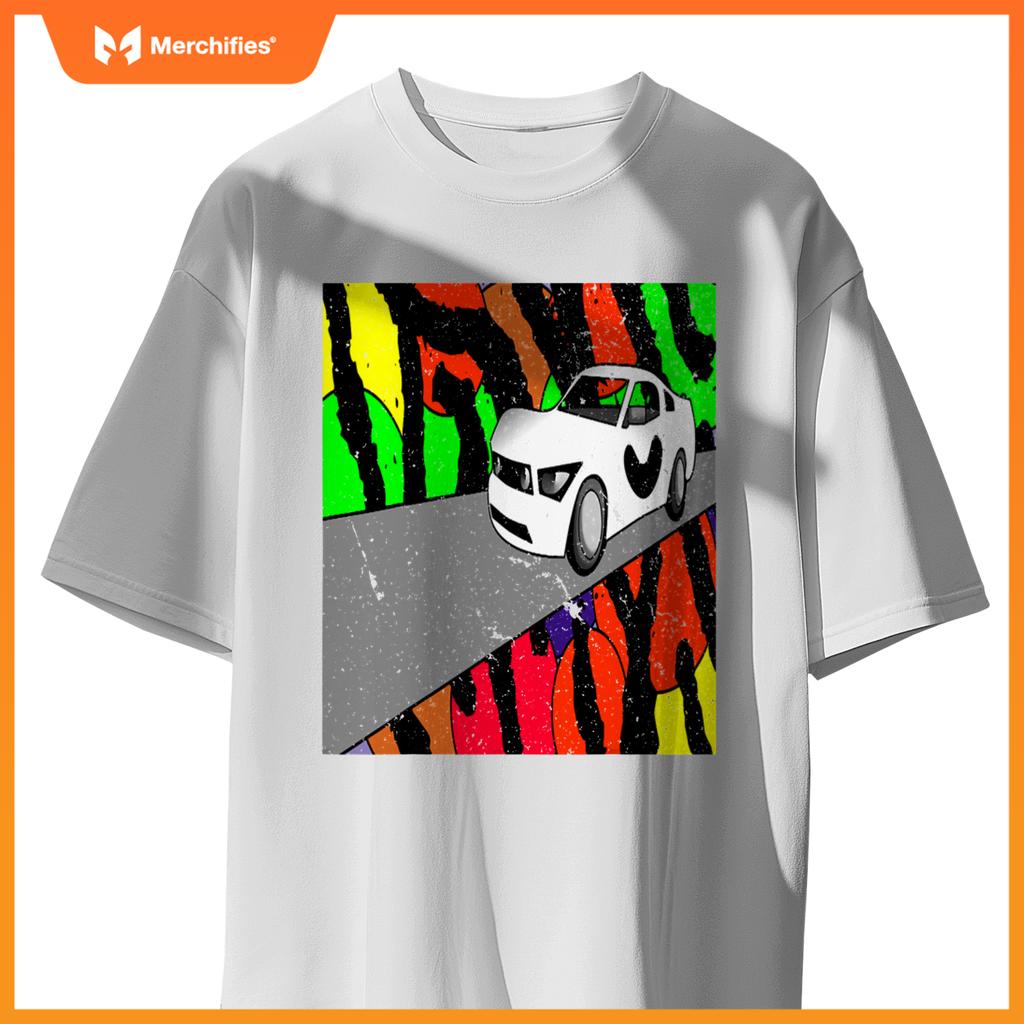 Fast Car On Tiger Print 001 T-Shirt