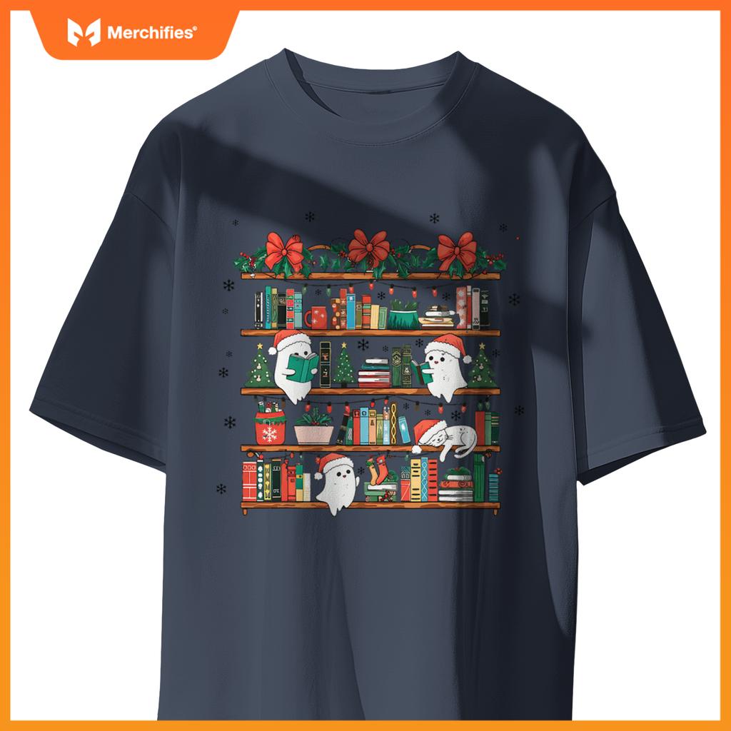 Ghost book christmas  xmas santa teacher ghost reading
