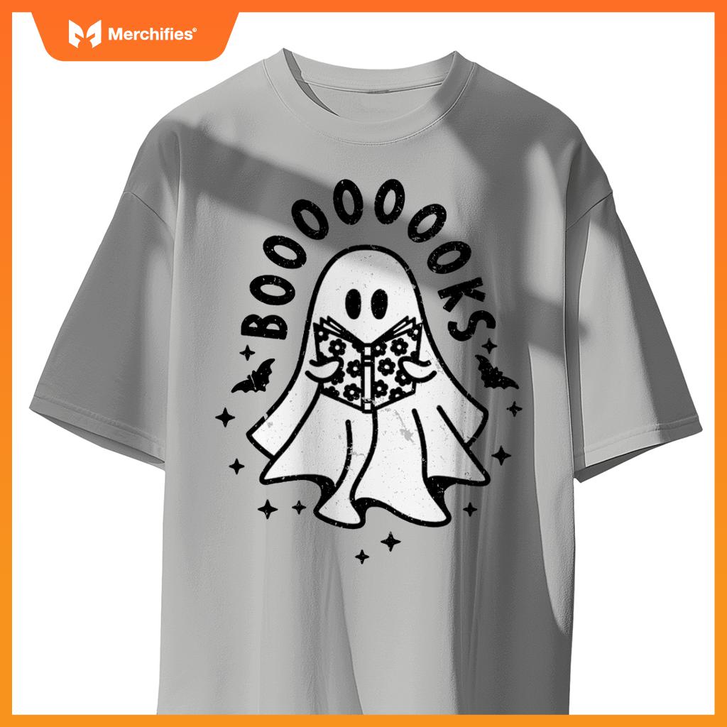 Ghost book reading halloween books lover teacher kids