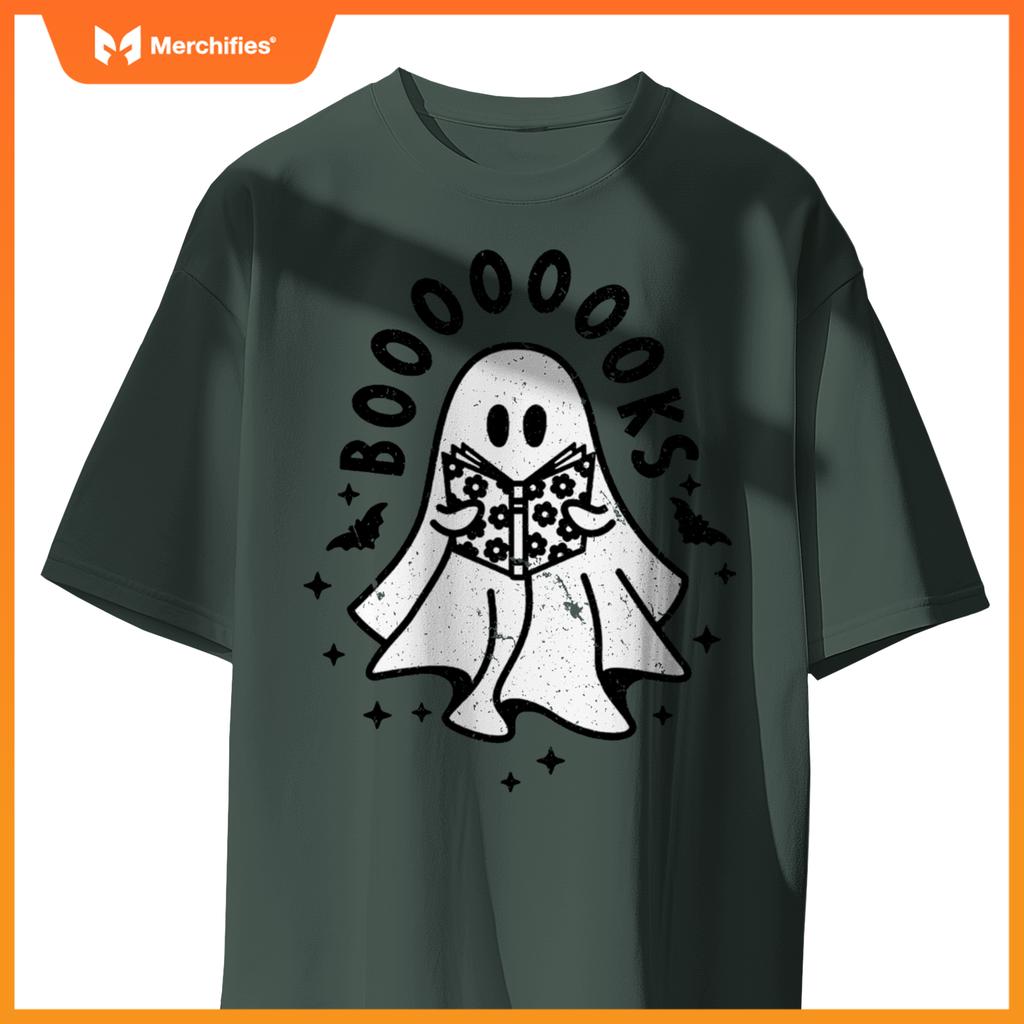 Ghost book reading halloween books lover teacher kids