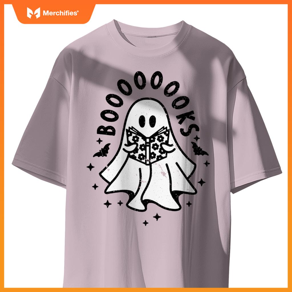 Ghost book reading halloween books lover teacher kids