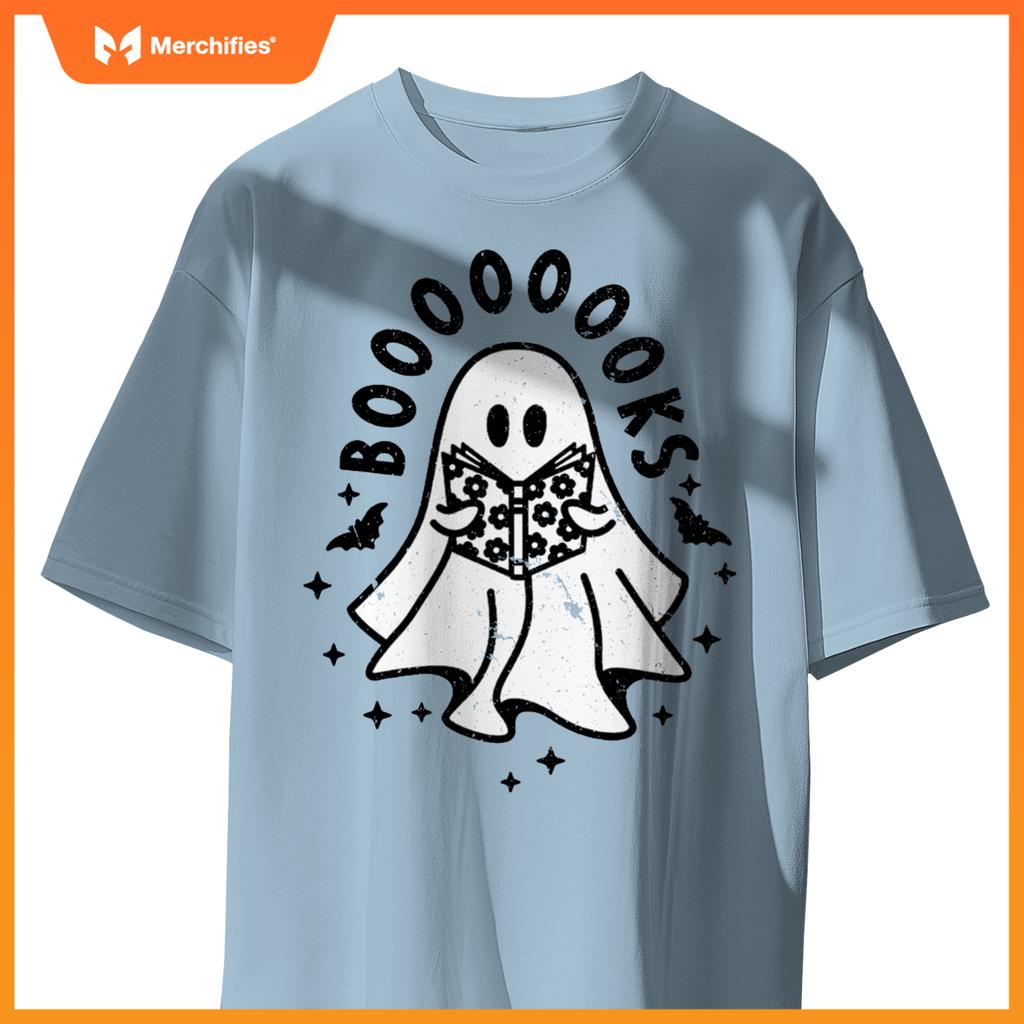Ghost book reading halloween books lover teacher kids