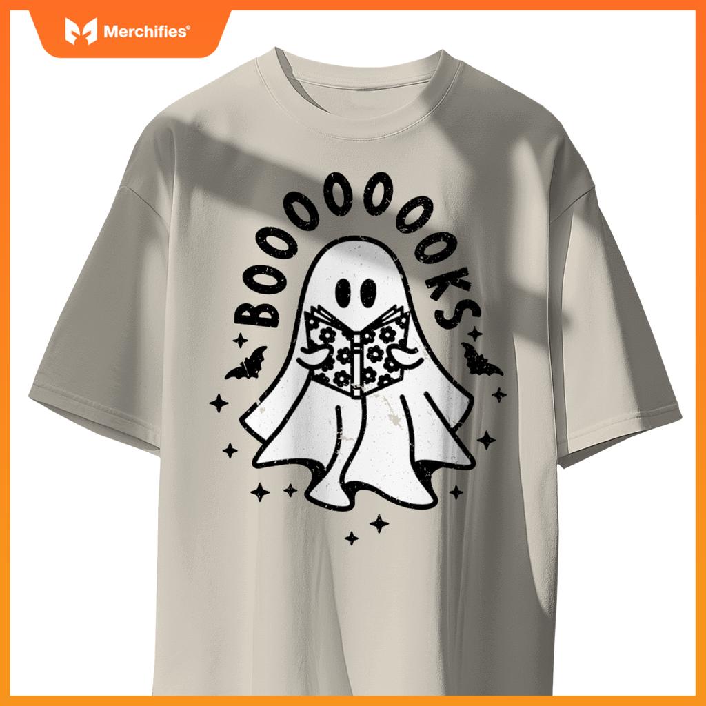 Ghost book reading halloween books lover teacher kids