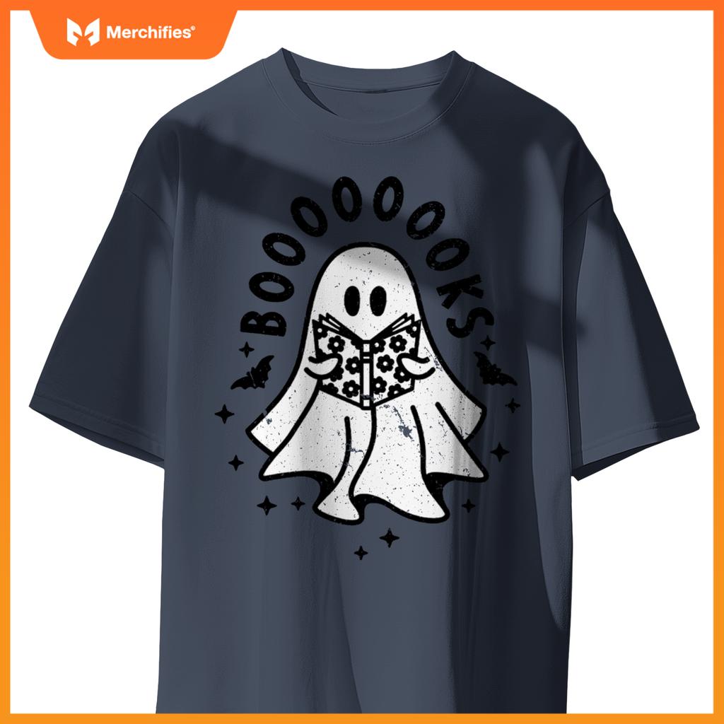 Ghost book reading halloween books lover teacher kids