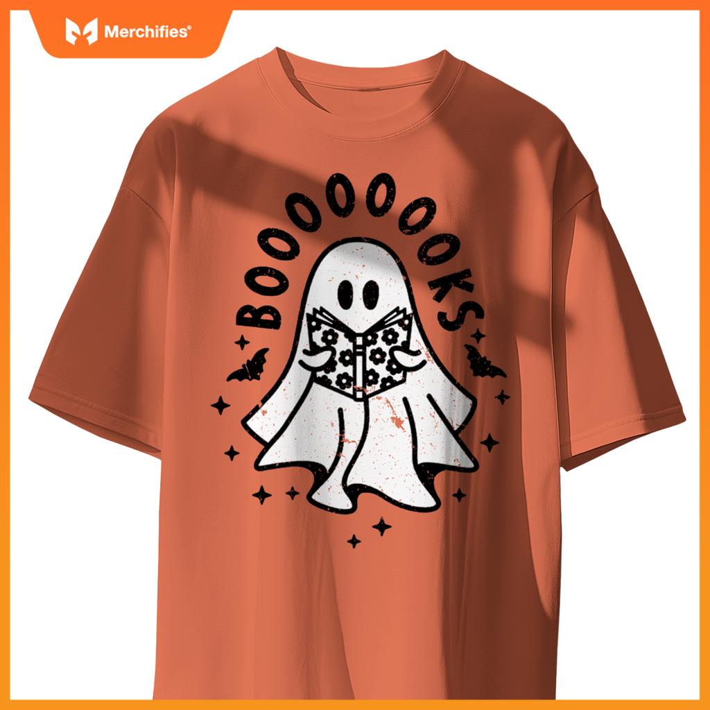 Ghost book reading halloween books lover teacher kids