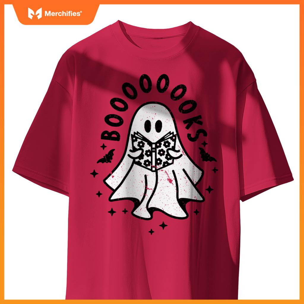 Ghost book reading halloween books lover teacher kids