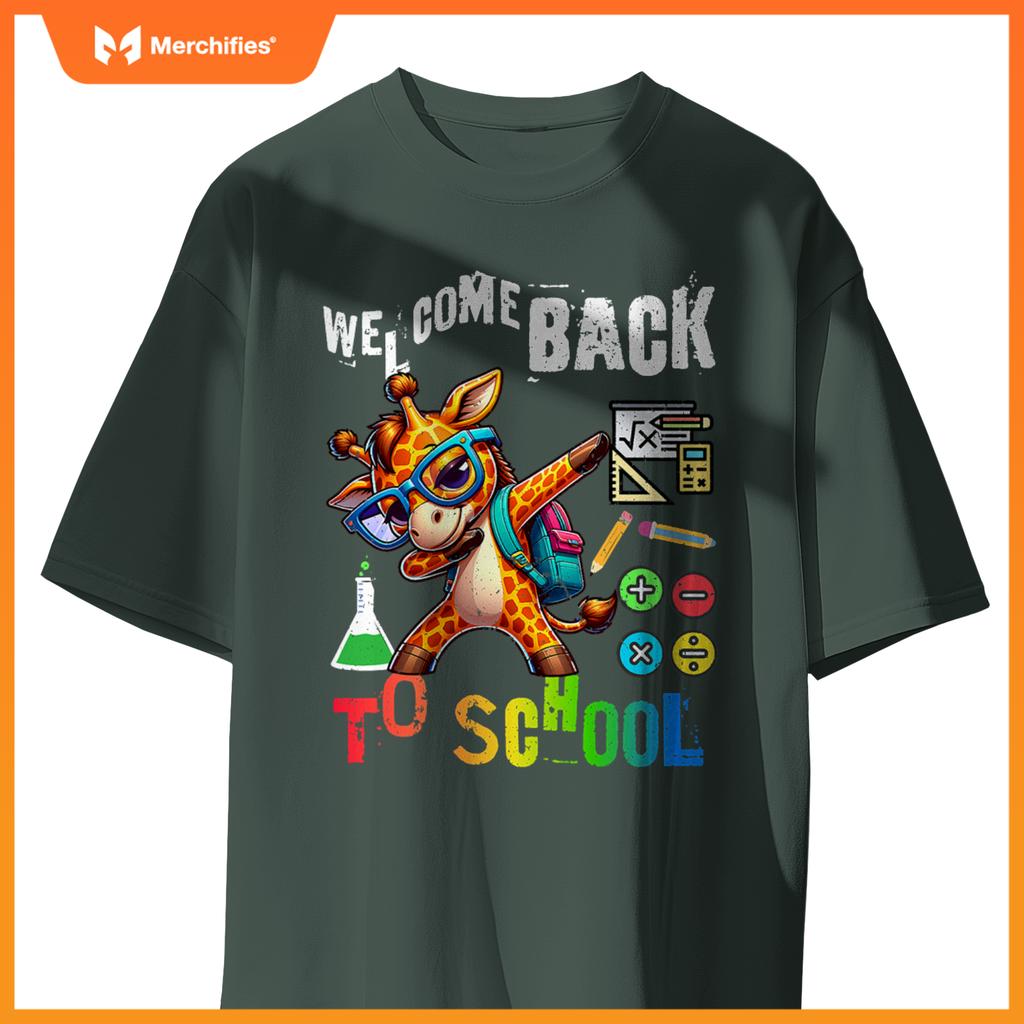 Giraffe welcome back to school  teacher & students