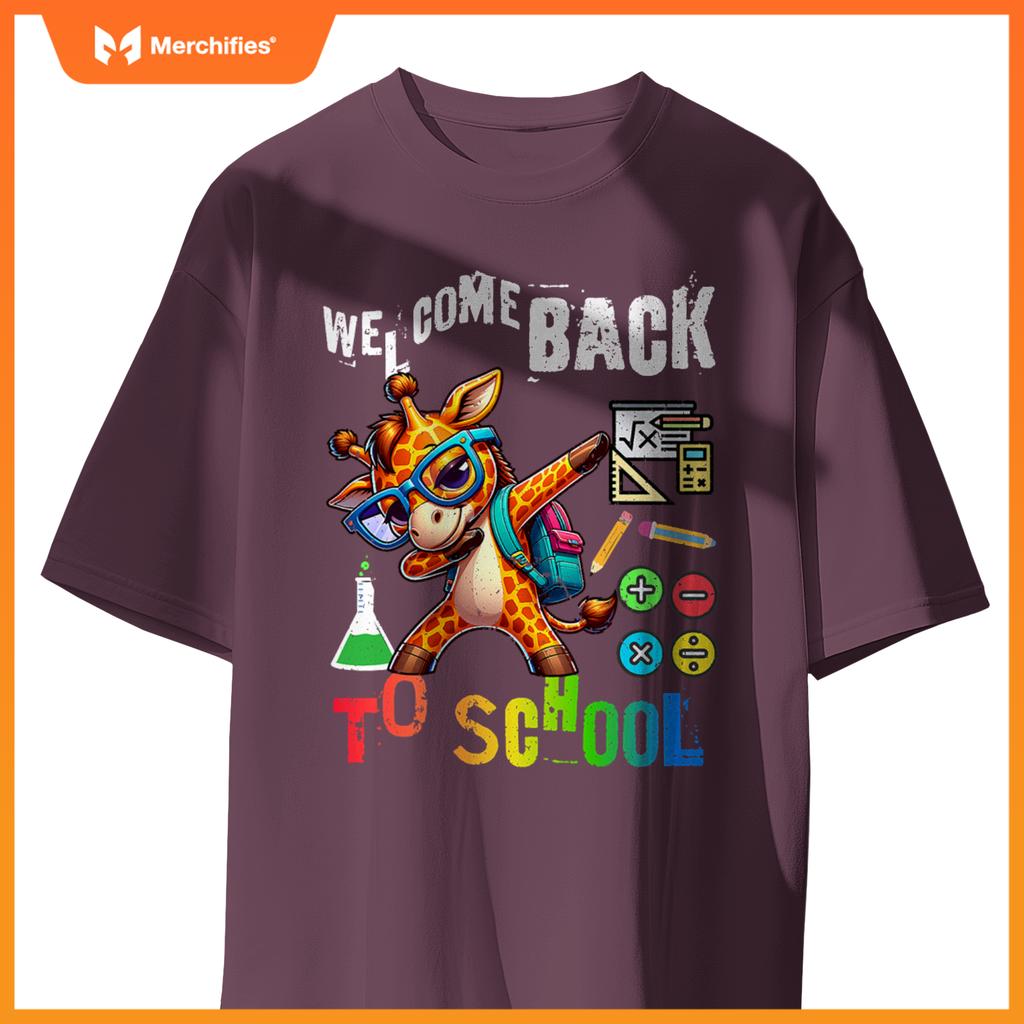 Giraffe welcome back to school  teacher & students