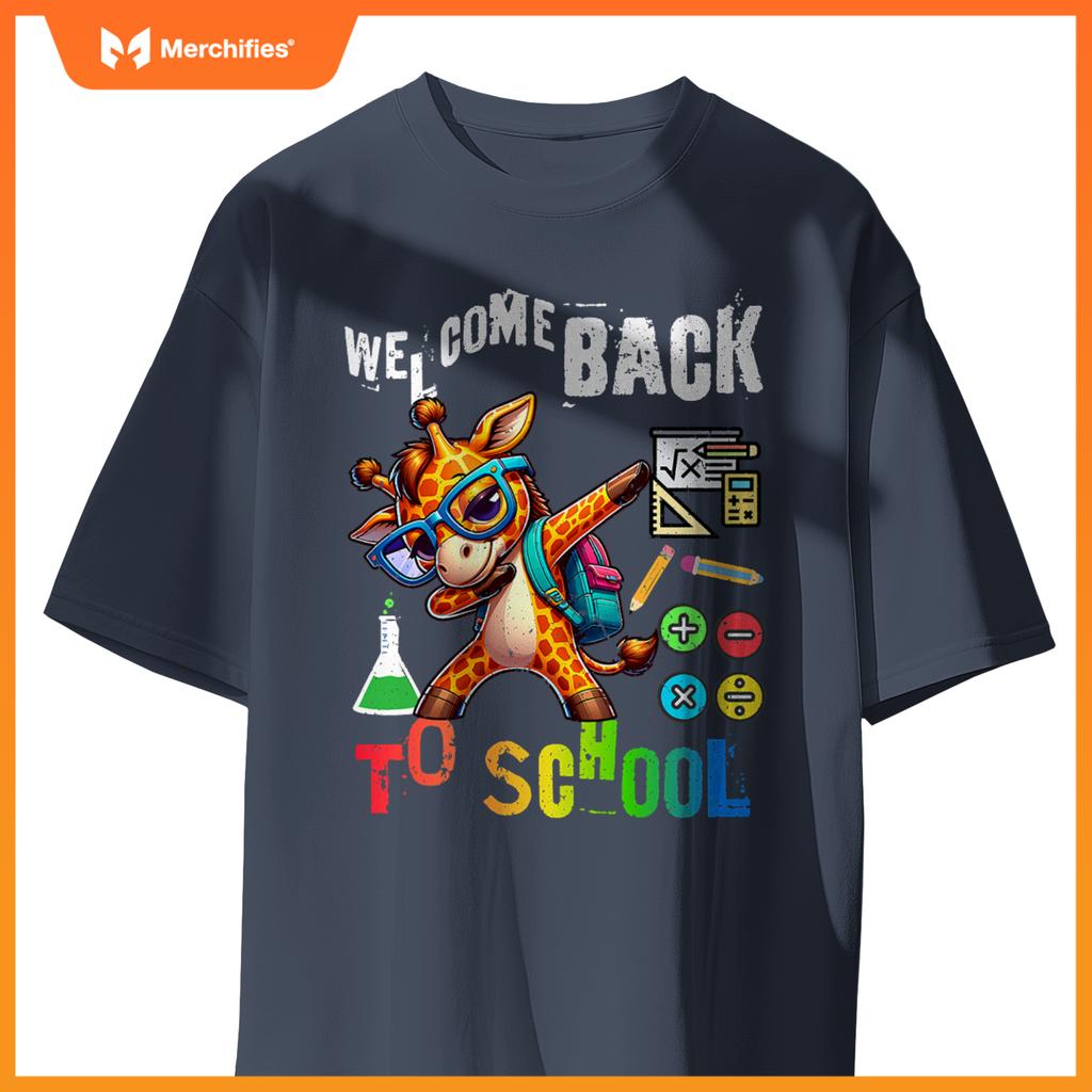 Giraffe welcome back to school  teacher & students
