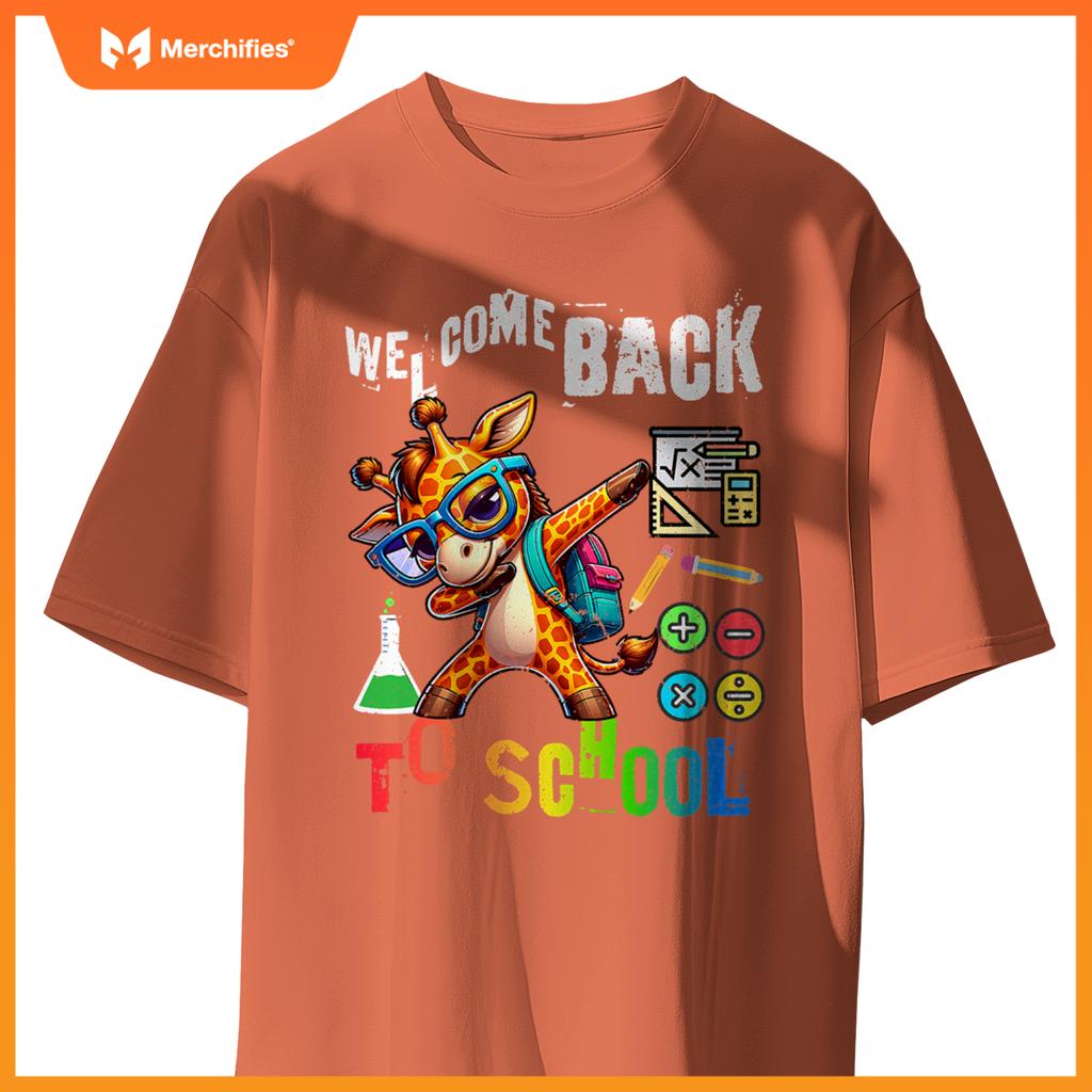 Giraffe welcome back to school  teacher & students
