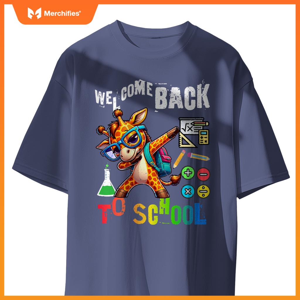 Giraffe welcome back to school  teacher & students