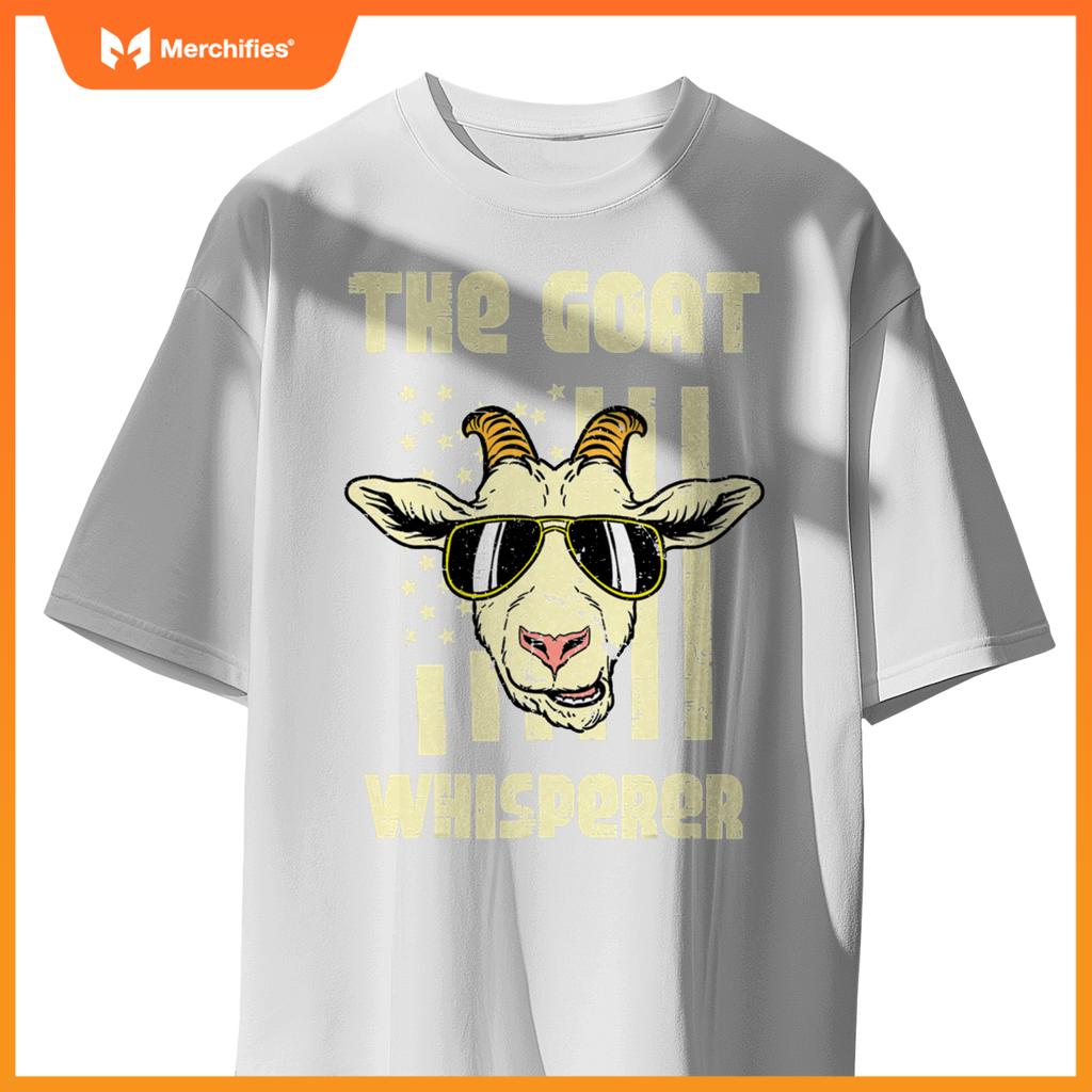 Goat whisperer us flag  patriotic women men kids T-Shirt