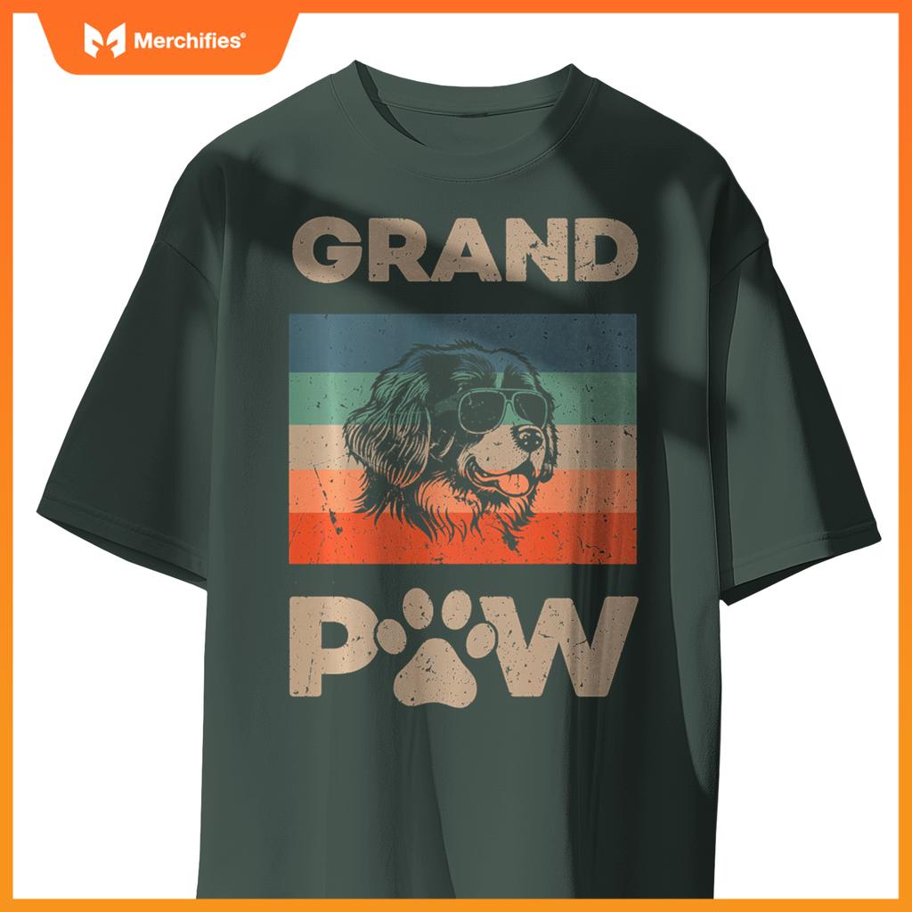 Grand Paw Newfoundland Dog Grandpaw Grandpa Christmas T-Shirt