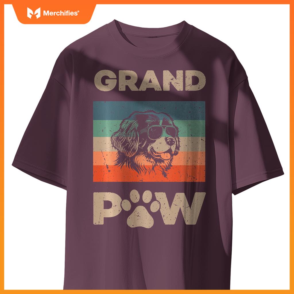 Grand Paw Newfoundland Dog Grandpaw Grandpa Christmas T-Shirt