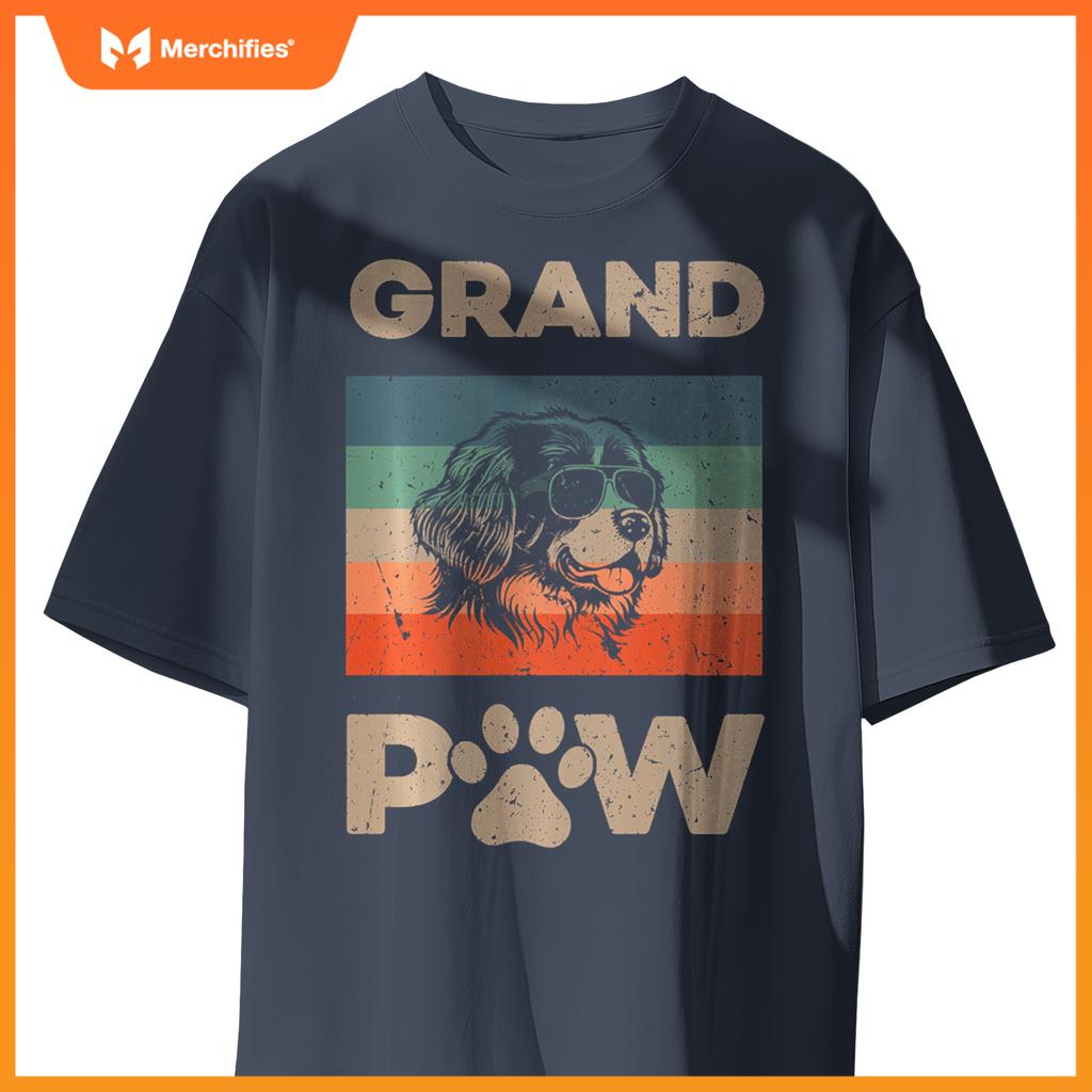 Grand Paw Newfoundland Dog Grandpaw Grandpa Christmas T-Shirt